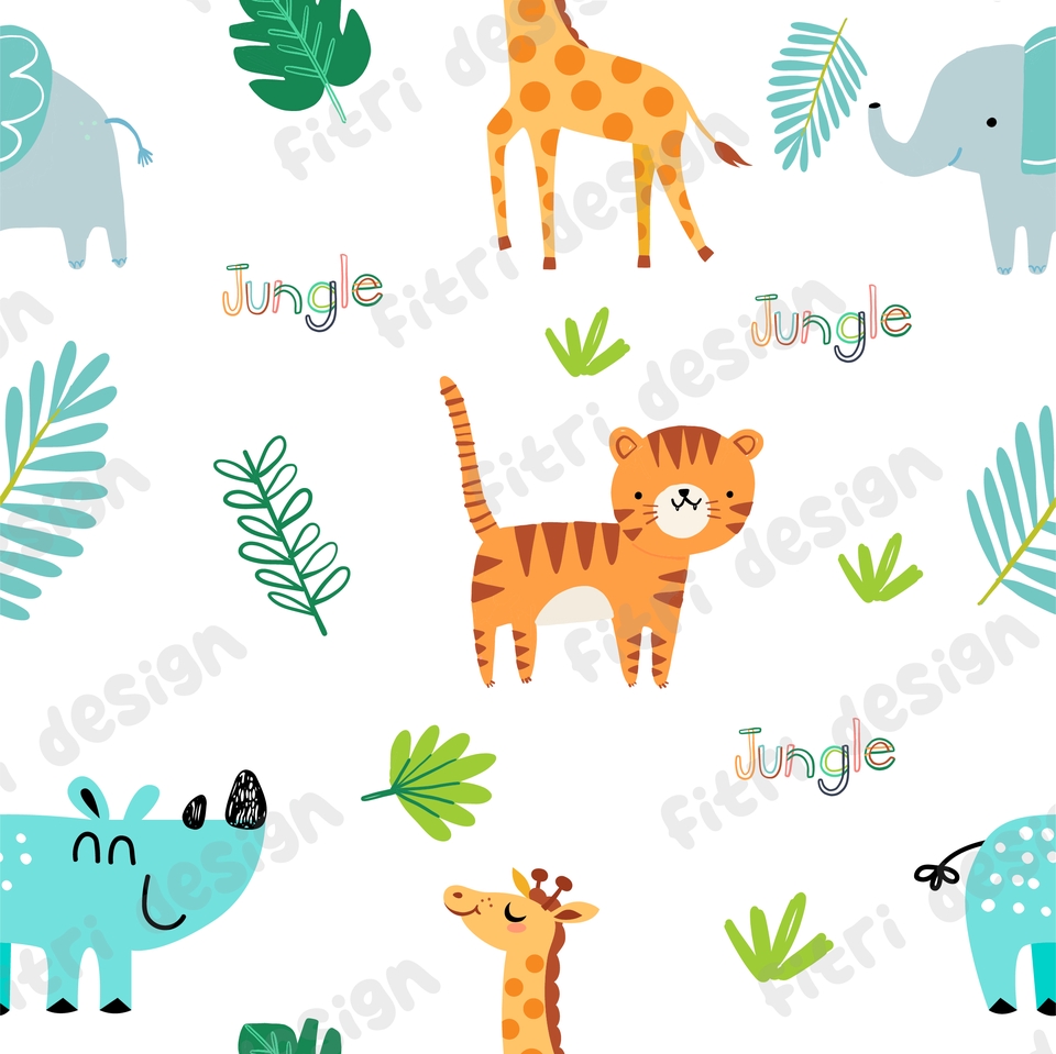 Desain Kaos & Motif - seamless pattern 2 hari jadi - 6