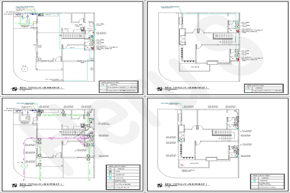 CAD Drawing - Jasa Gambar Arsitek & Struktur IMB PBG Kerja Bestek Bangunan Rumah Tinggal Kantor Toko Showroom - 5