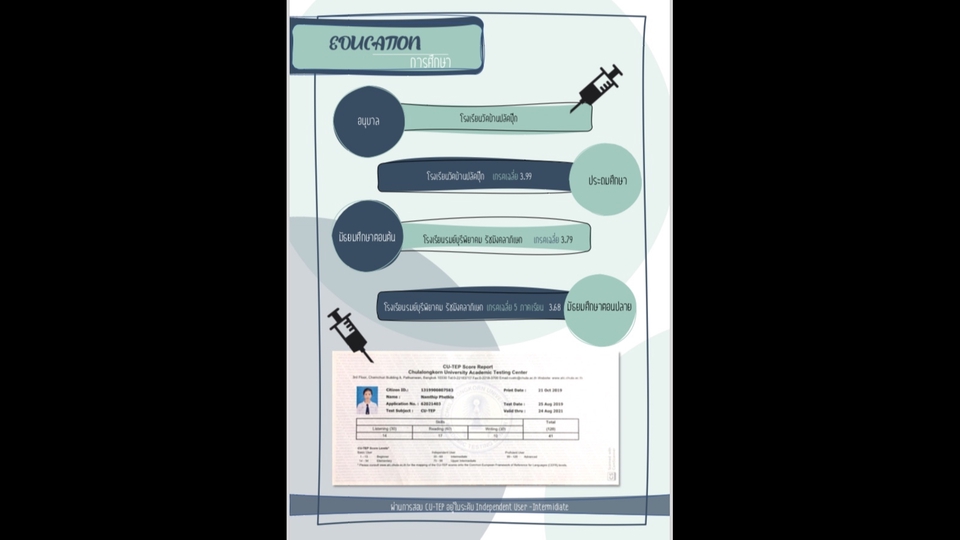 Portfolio & Resume - Portfolio/resume ยื่นสมัครเรียนต่อ/สมัครทำงาน - 16