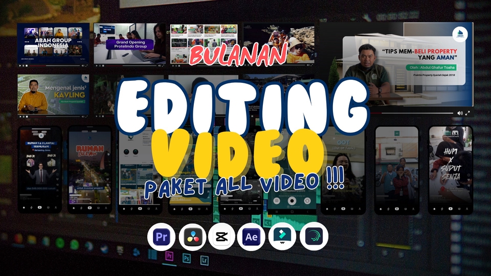 Jasa Editing Video Online Berkualitas & Profesional - (PAKET PER-BULAN) EDITING VIDEO PROFESIONAL/FUN