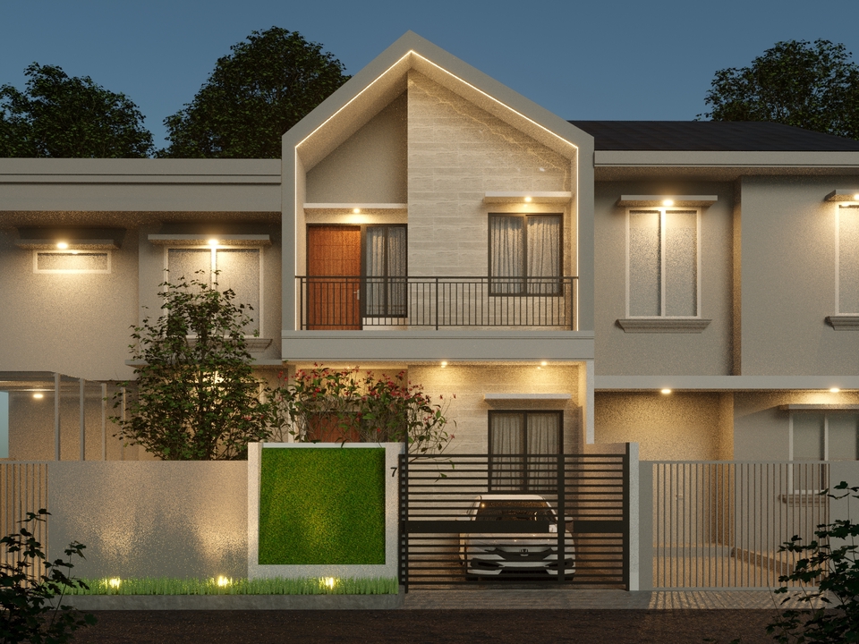 3D & Perspektif - Desain Rumah Minimalis Modern - 2