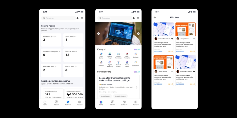 UIUX Design Figma + Revisi Sepuasnya