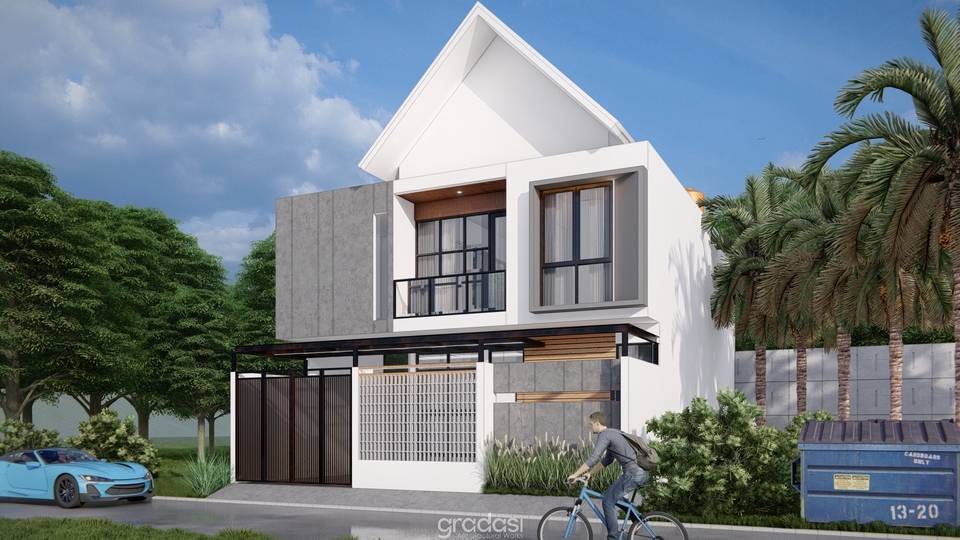3D & Perspektif - Desain 3D Rumah dan Bangunan Arsitektur - 12