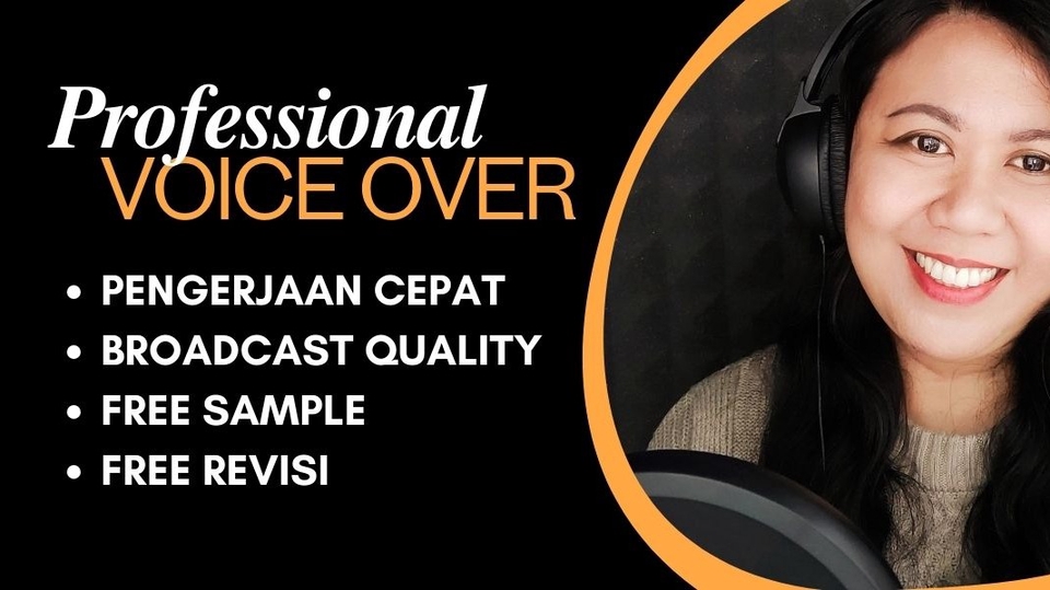 Sulih suara (dubbing, looping) - Voice Over Wanita Professional, Bahasa Indonesia Inggris Prancis, 1 Hari Jadi, Free Revisi. - 1