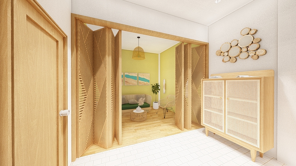 รับออกแบบตกแต่งภายในบ้าน ห้องรับแขก สไตล์โมเดิร์น