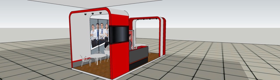 Desain Booth & Kios - Desain Booth Pameran Profesional Minimalis, Modern, & Fungsional - 4