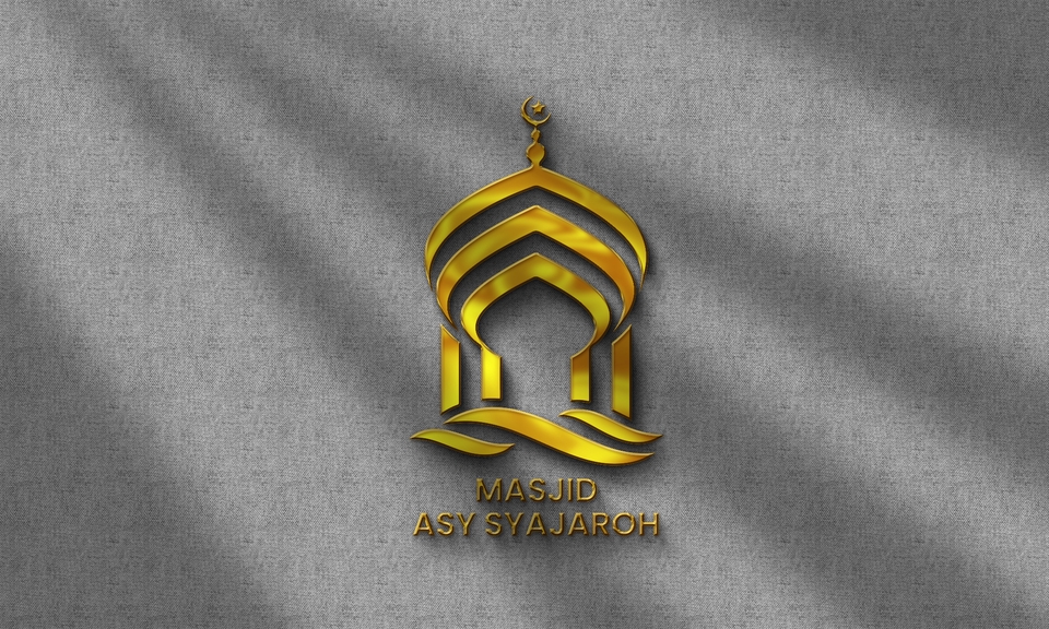 Jasa desain logo masjid dengan desain logo modern dan elegan, desain logo buat logo masjid, desain logo online.
