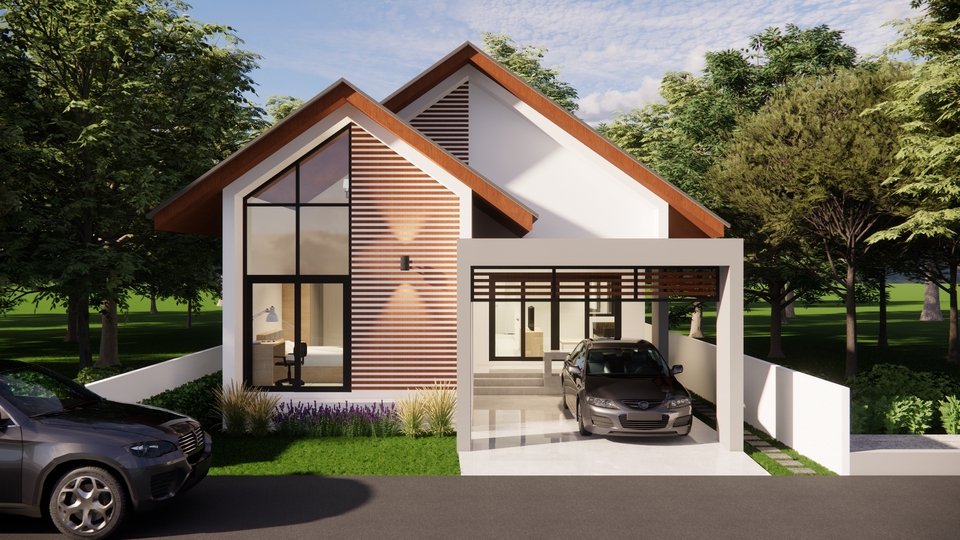 3D Perspective - รับทำโมเดล 3D , ทำภาพ 3D Perspective Exterior , Interior , Section ตามแบบ / ออกแบบเขียนแบบอาคาร - 16