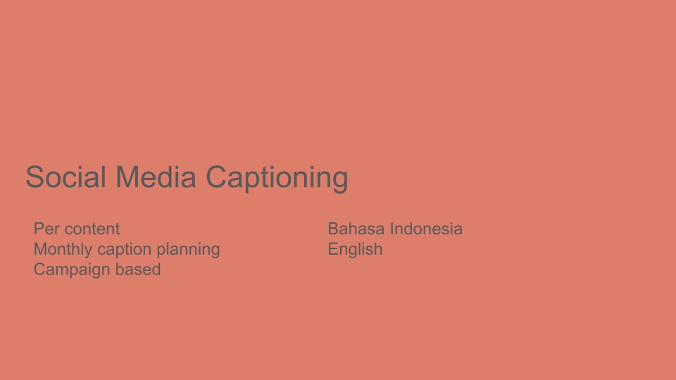Social Media Copywriting / Caption