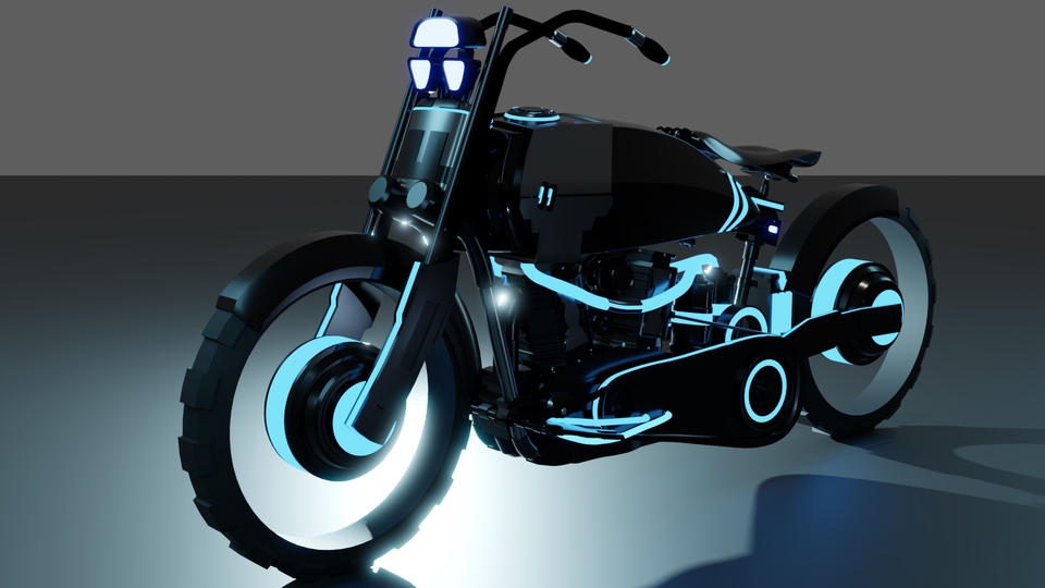 รับทำโมเดล 3d รถจักรยานยนต์ 3d model