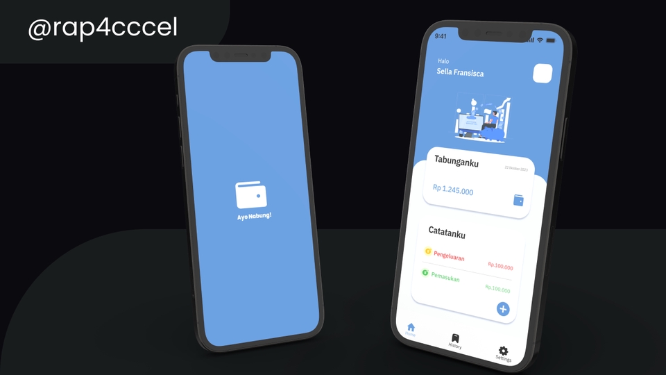 Jasa pembuatan aplikasi Android - aplikasi mobile banking dengan fitur tabungan dan catatan keuangan.
