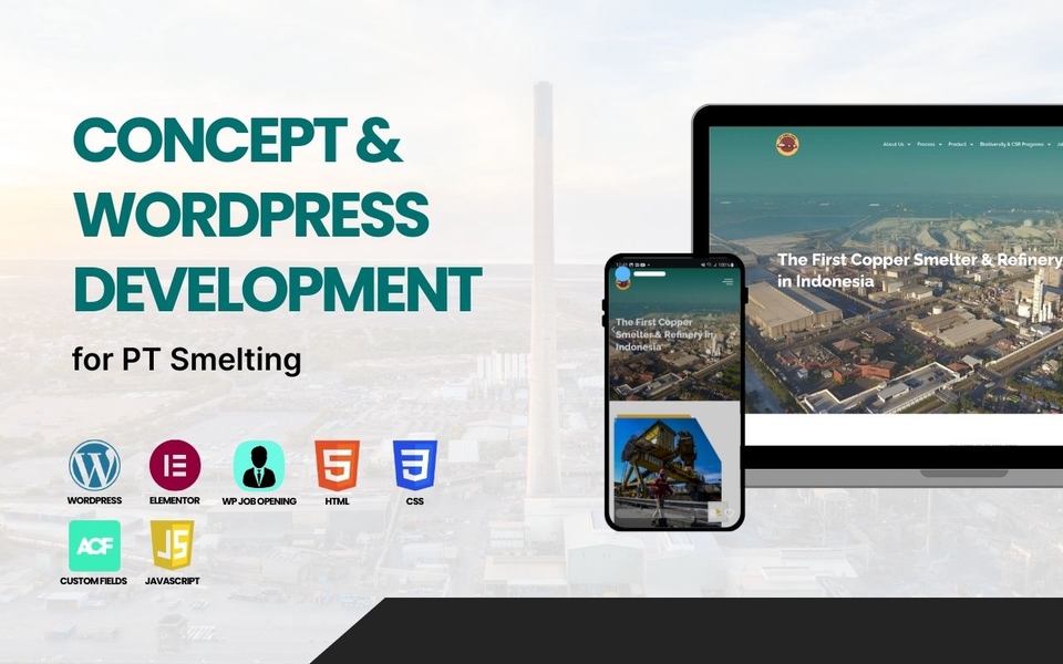 Jasa Pembuatan Website WordPress Profesional untuk PT Smelting.