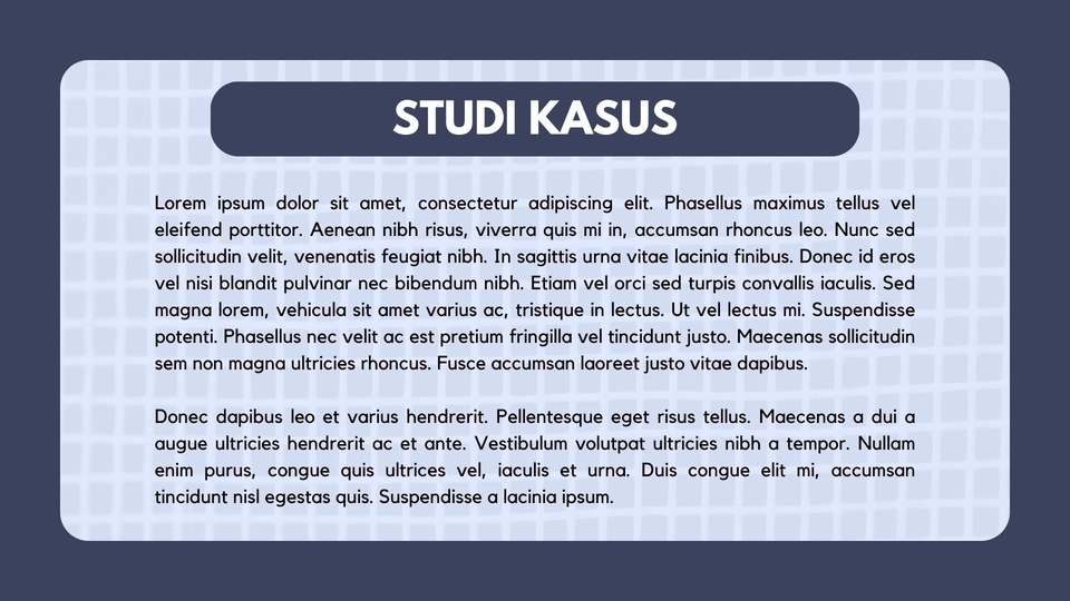 Jasa desain presentasi PowerPoint dengan tema Studi Kasus, pembuatan slide presentasi professional untuk presentasi bisnis atau kuliah