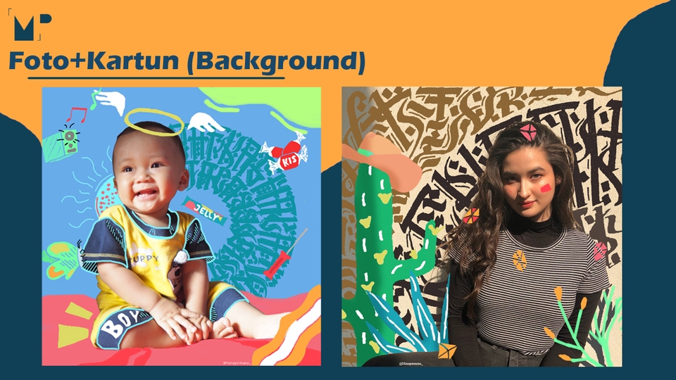 Gambar Potret - Desain karakter : Low Poly Art & Foto+Kartun - 4