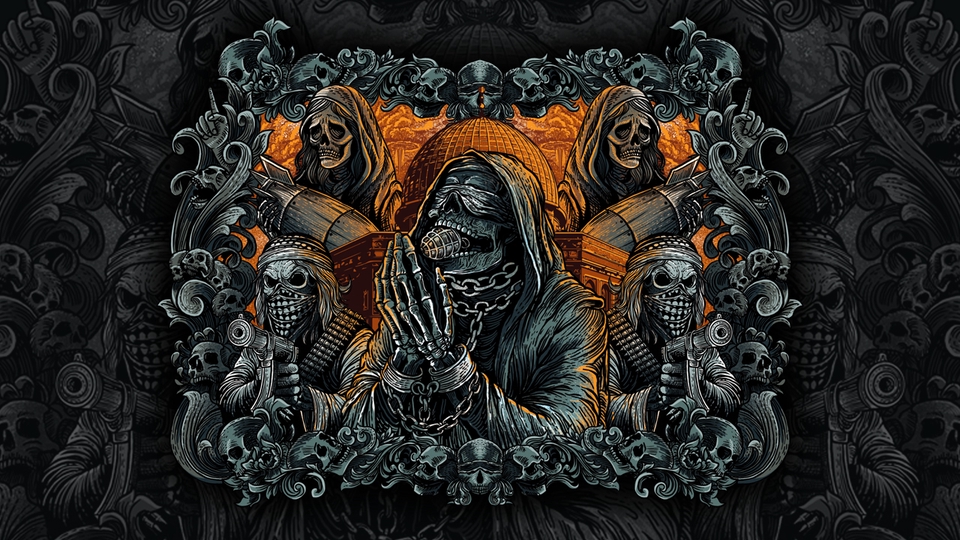 Gambar dan Ilustrasi - Desain Dark Art / Desain Kaos Unik Gaya Gothic, Horror, Skull, dan Fantasy - 3