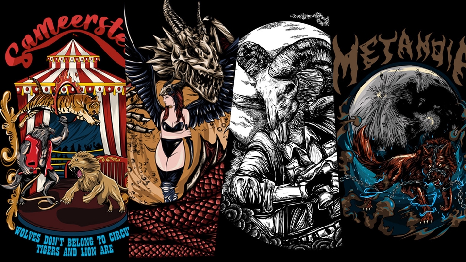 Gambar dan Ilustrasi - Gambar ilustrasi keren Untuk Kaos, Poster, Cover Album Dan Merchandise - 1