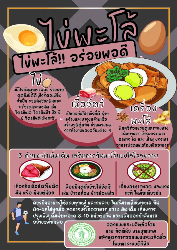 ออกแบบโปสเตอร์ ไข่พะโล้ อาหารไทย เมนูอาหาร โฆษณาอาหาร รับออกแบบโปสเตอร์