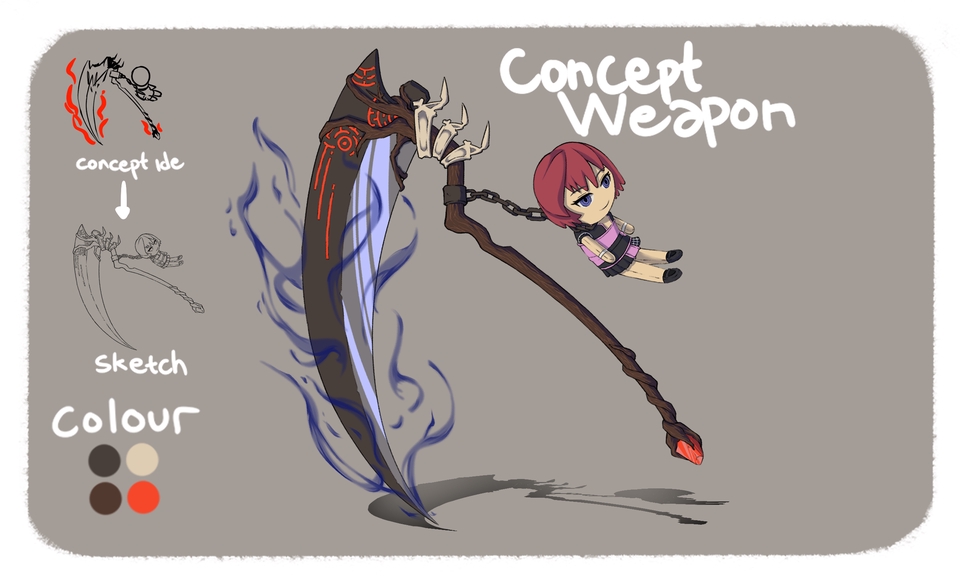 Desain Karakter - weapon design, item game, and concept art - 3