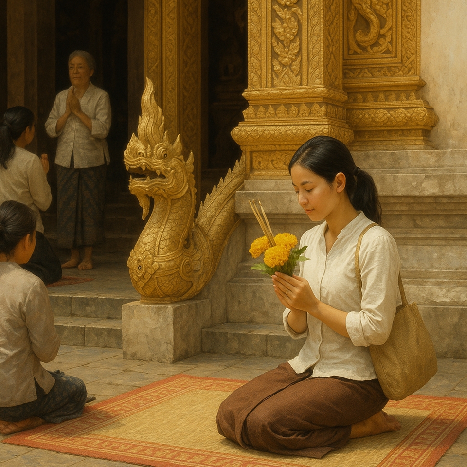 รับจ้างทำบุญออนไลน์ บริการทำบุญแทนไหว้พระวัดไทย ใส่บาตรดอกไม้