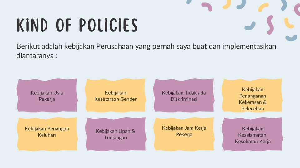 Jasa Lainnya - Pembuatan SOP Perusahaan, Kebijakan Perusahaan, SO, Penilaian Kinerja, Aturan Ketenagakerjaan - 2