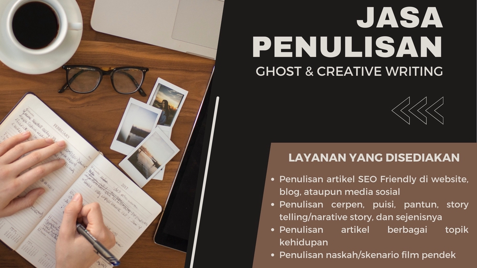 Penulisan Konten - Jasa penulisan Ghost & Creative Writing  - 1