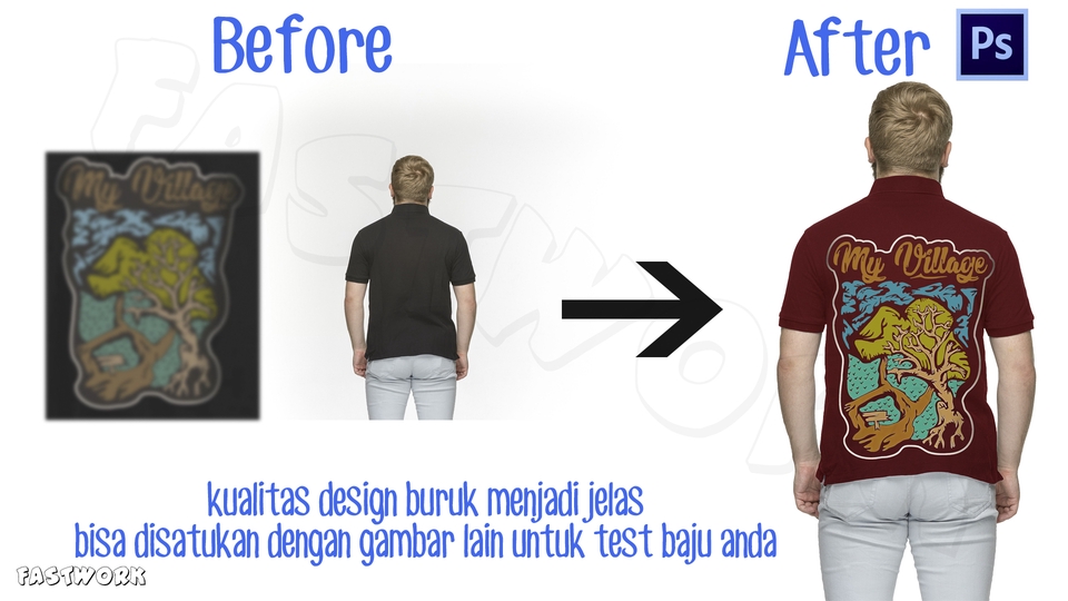 Edit Gambar & Photoshop - TRACING GAMBAR DARI KAOS,LOGO,TULISAN KE ILUSTRASI VECTOR DENGAN PHOTOSHOP - 5