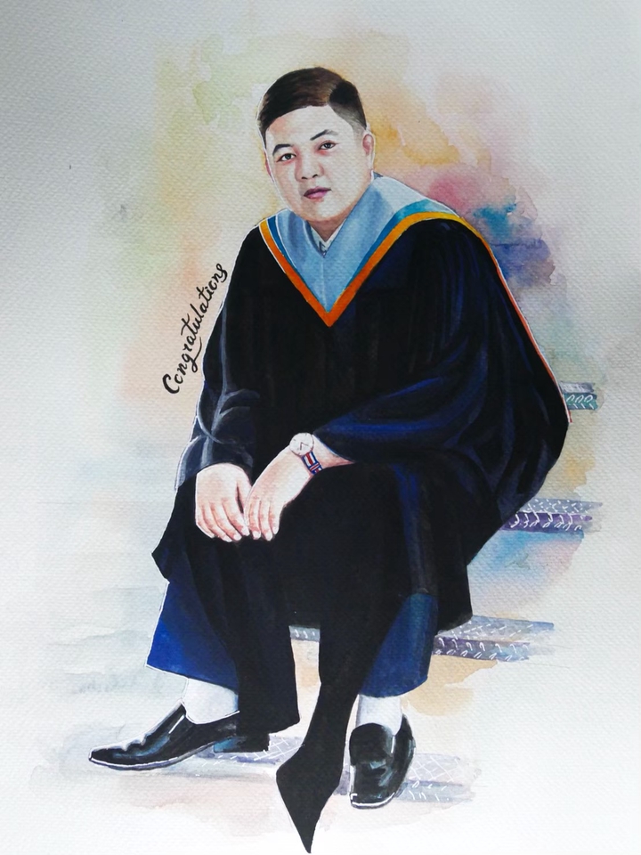 วาดภาพเหมือน Portrait - รับวาดภาพเหมือนสีนำ้ - 16