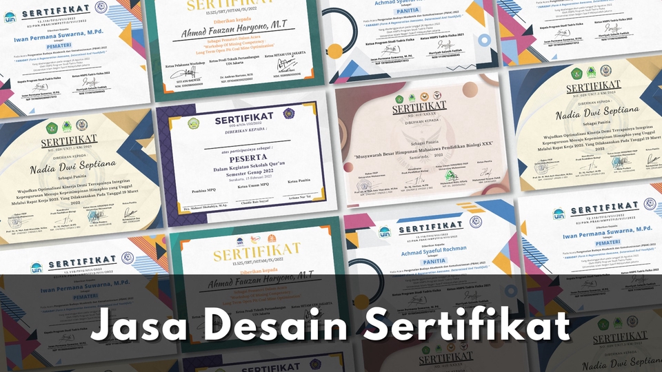 Digital Printing - Jasa Desain Setifikat Murah & Cepat Untuk Berbagai Kebutuhan Kegiatan, Kepanitiaan, dan Organisasi - 1