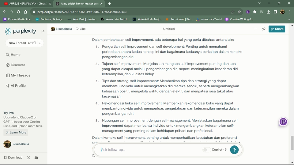 Jasa Lainnya - Prompt writing On Bard google, Perplexity AI - 3