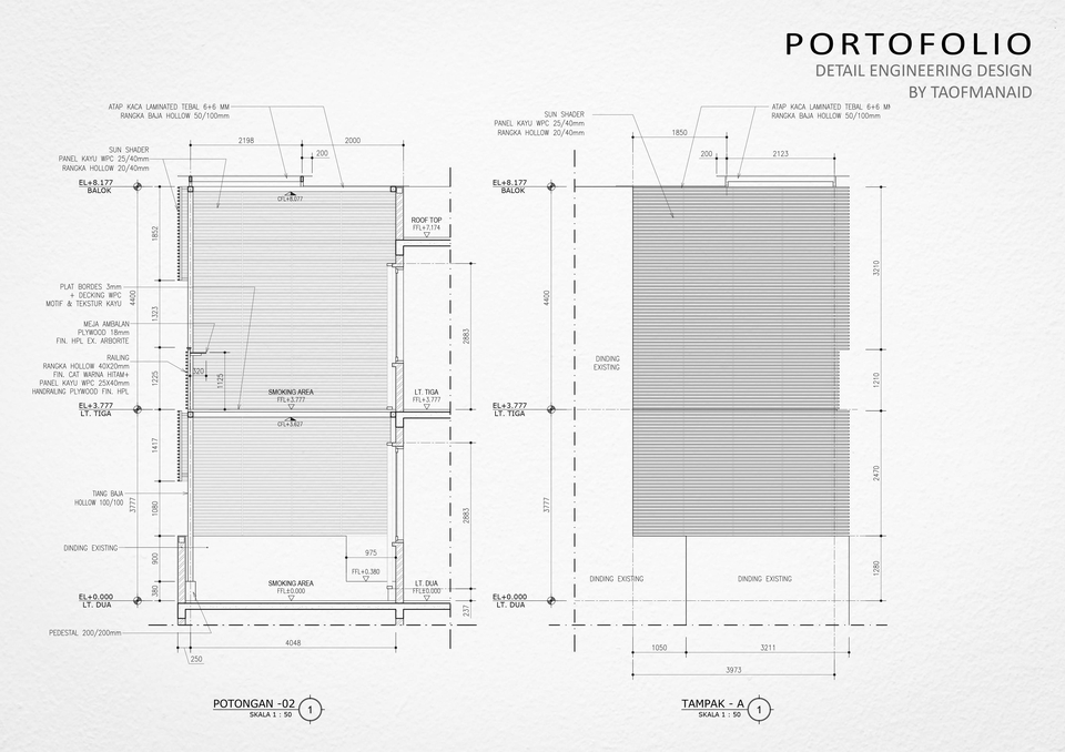 CAD Drawing - Jasa Drafter Arsitektur-Interior-struktur (CAD  Drawing)  - 10