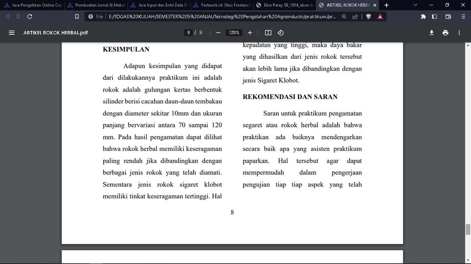 Pengetikan Umum - Penulisan Artikel 3 Hari Jadi - 6