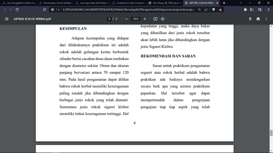 Pengetikan Umum - Penulisan Artikel 3 Hari Jadi - 6