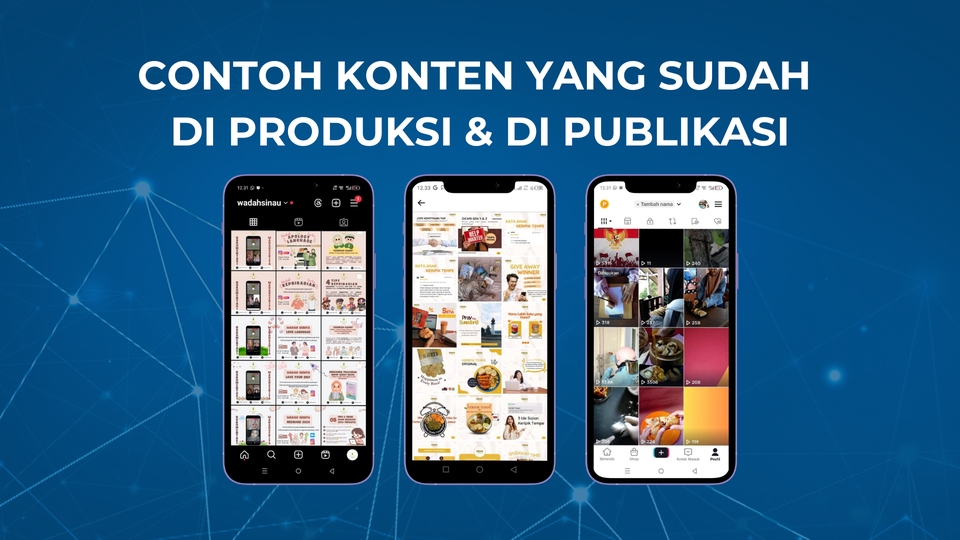 Contoh konten iklan yang sudah diproduksi dan di publikasikan untuk jasa pasang iklan facebook, jasa marketing instagram dan jasa digital marketing