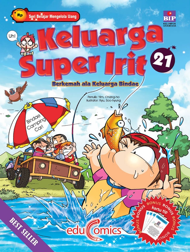 Jasa proofreading dan editing buku cerita anak dengan judul Keluarga Super Irit 21 tentang berkemah.