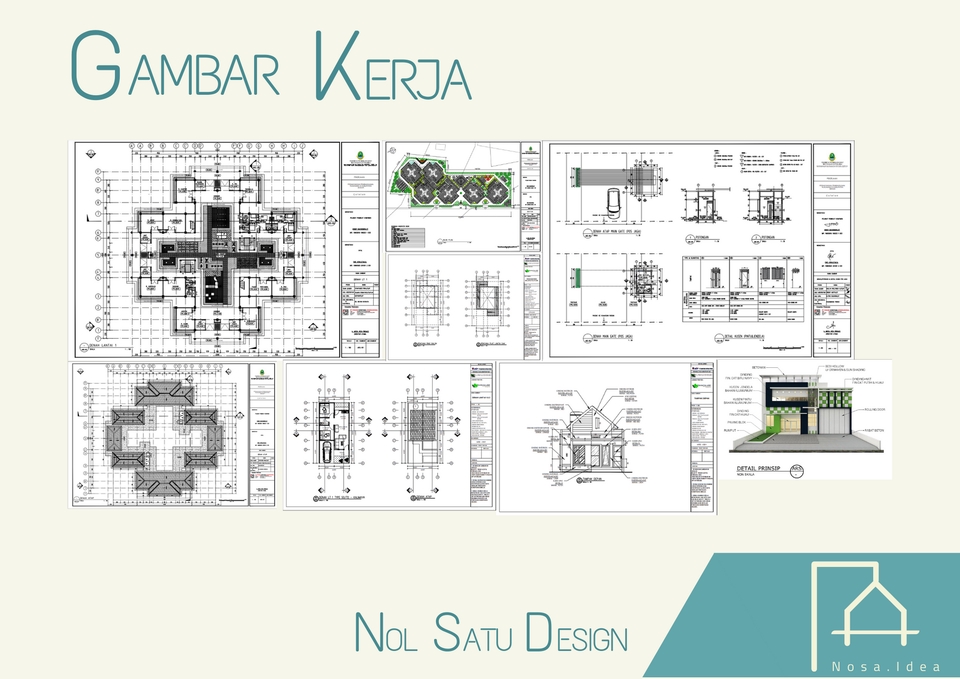 CAD Drawing - Jasa Desain Rumah Tinggal/Bangunan,Drafter,3D,RAB,Animasi - 5