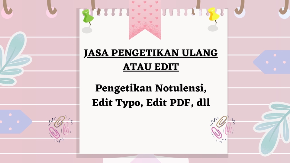 Jasa Pengetikan Online Cepat dan Akurat - Jasa Pengetikan (Pengetikan Ulang maupun edit tulisan Word, Excel dan PDF)