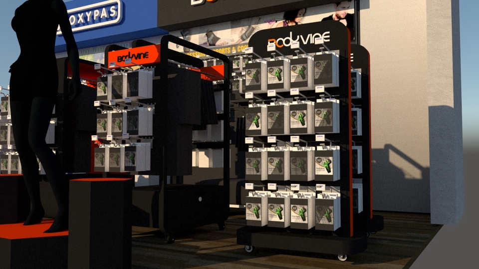 ทำโมเดล 3D - โมเดลชั้นวางสินค้า - 5