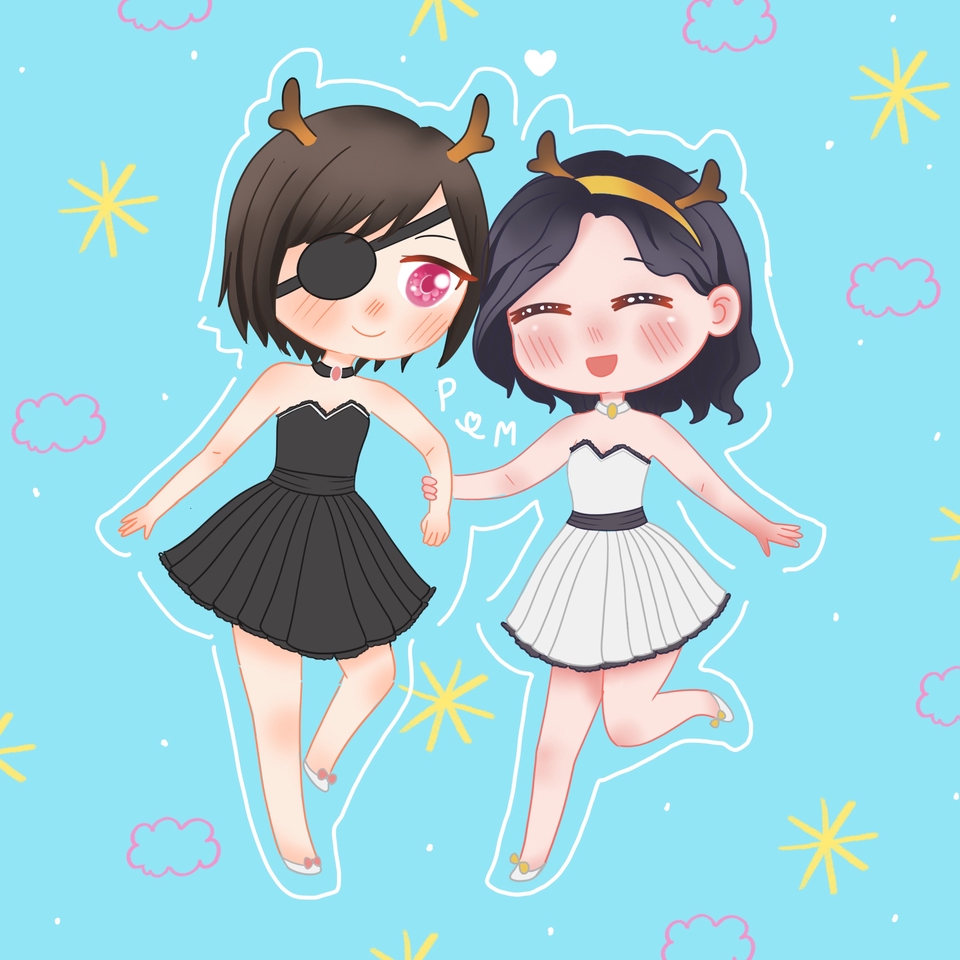 รับวาดรูปการ์ตูนน่ารัก สไตล์ญี่ปุ่น วาดภาพประกอบคู่รัก