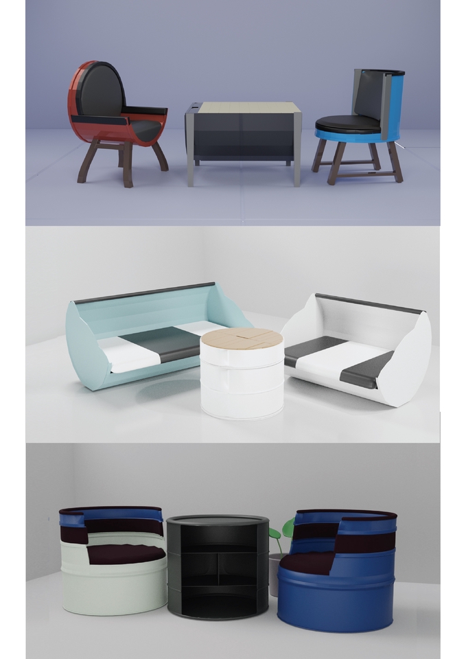 ทำโมเดล 3D - ขึ้นแบบผลิตภัณฑ์ 3D furniture , mock up , packaging - 2