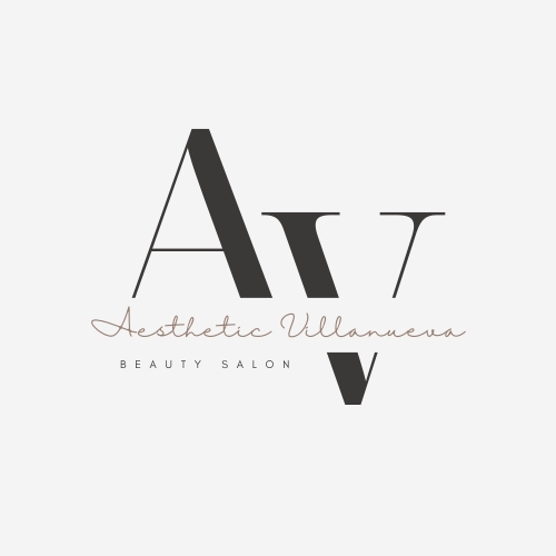 Jasa desain logo salon kecantikan, desain logo Aesthetic Villanueva, buat logo Aesthetic Villanueva, logo salon Aesthetic Villanueva