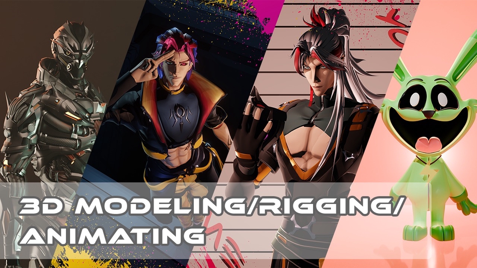 ทำโมเดล 3D - รับขึ้นโมเดล3D Character , Anime , Robot , Mascot , Prop , 3D Animation - 1