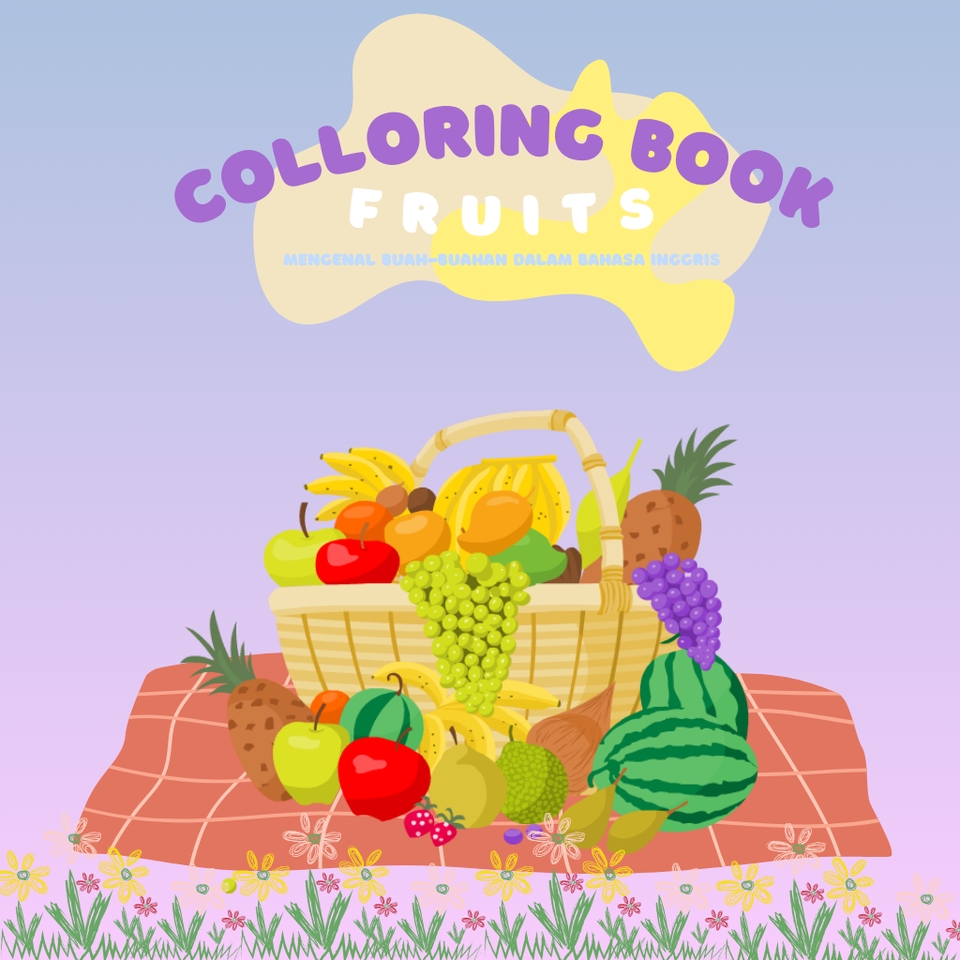 Ilustrasi buah buahan dalam keranjang, gambar buah apel, pisang, jeruk, semangka, anggur, jambu, pir, mangga, ilustrasi kartun buah buahan, gambar buah untuk coloring book, coloring book buah, sketsa buah, jasa ilustrasi buah, jasa gambar buah, gambar buah untuk buku mewarnai, sketsa buah buahan, ilustrasi digital buah