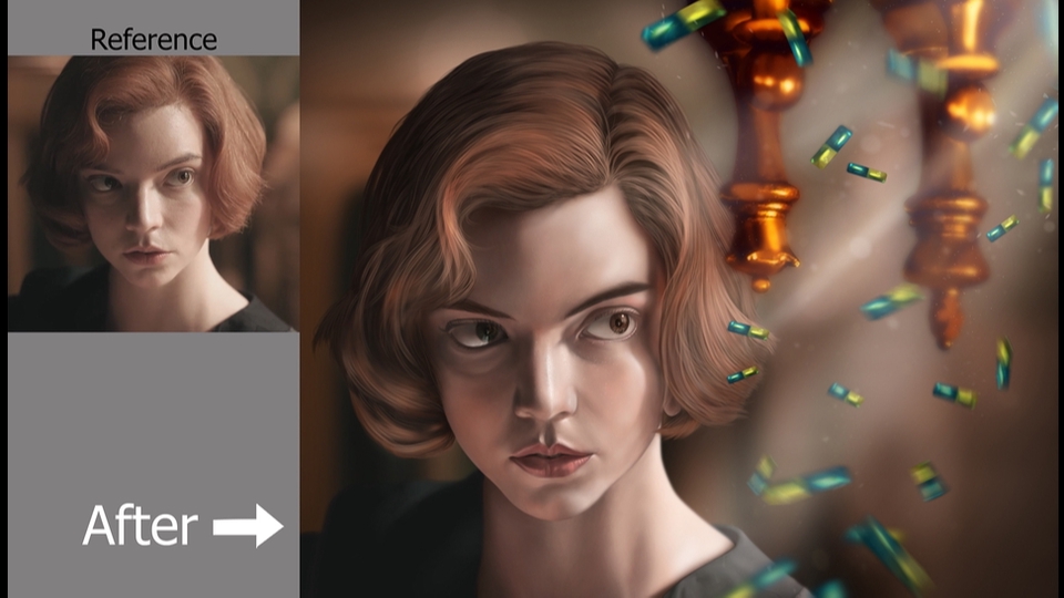 วาดภาพเหมือน Portrait - วาดภาพเหมือน Portrait ( Digital Painting ) - 2