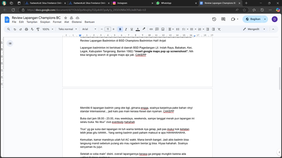 Jasa penulis artikel dan copywriting profesional untuk situs web dan media sosial.