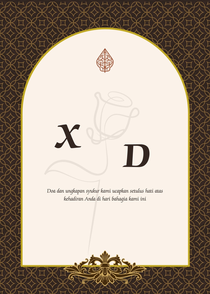 Desain undangan pernikahan unik dan elegan dengan motif bunga, cocok untuk pernikahan modern.