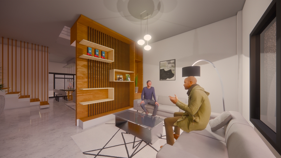 3D & Perspektif - JASA DESAIN ARSITEKTURAL RUMAH KANTOR CAFE INTERIOR DLL (BANGUNAN+INTERIOR) - 2