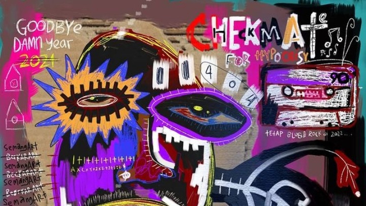 Desain kaos custom dengan motif unik dan warna cerah untuk gaya kasual.