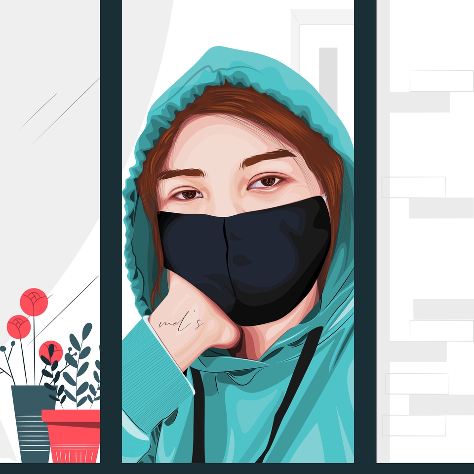 Gambar dan Ilustrasi - Ilustrasi Wajah/ Vector Illustration/ Vektor Wajah - 4