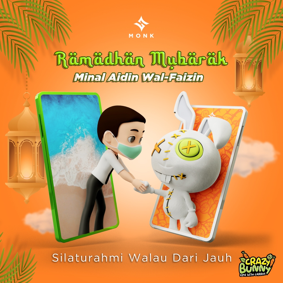 Jasa desain interior 3D untuk Ramadan dengan desain karakter unik.