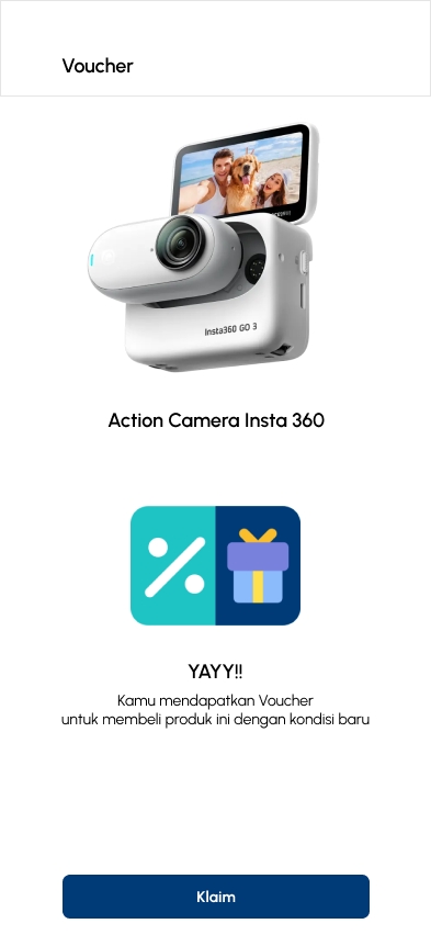 Desain UI UX untuk aplikasi mobile kamera Insta360 Go 3